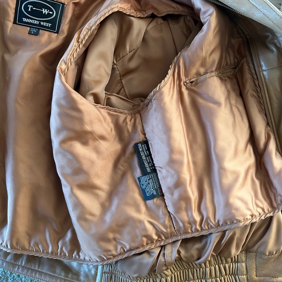 Vintage Tannery West Super Soft Men's Tan Leather Jacket - Picture 5 of 10
